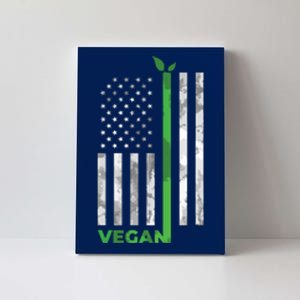 Vegan Usa American Flag Vegetarian Farming Canvas