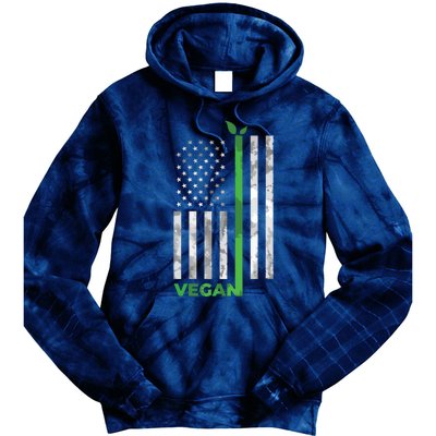 Vegan Usa American Flag Vegetarian Farming Tie Dye Hoodie