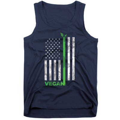 Vegan Usa American Flag Vegetarian Farming Tank Top