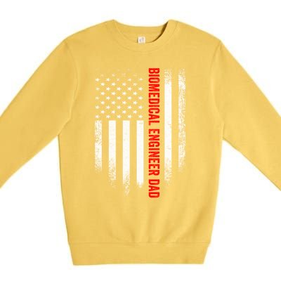 Vintage Us American Flag Biomedical Engineer Dad Engineering Gift Premium Crewneck Sweatshirt