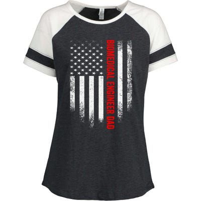 Vintage Us American Flag Biomedical Engineer Dad Engineering Gift Enza Ladies Jersey Colorblock Tee