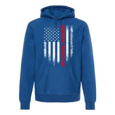 Vintage Us American Flag Biomedical Engineer Dad Engineering Gift Premium Hoodie