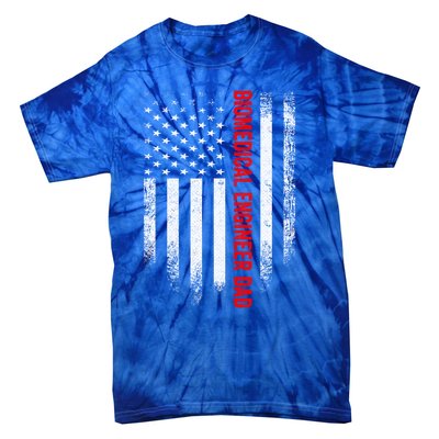 Vintage Us American Flag Biomedical Engineer Dad Engineering Gift Tie-Dye T-Shirt