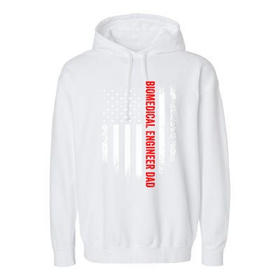 Vintage Us American Flag Biomedical Engineer Dad Engineering Gift Garment-Dyed Fleece Hoodie