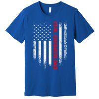 Vintage Usa American Flag Civil Engineer Dad Engineering Great Gift Premium T-Shirt