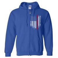 Vintage Usa American Flag Civil Engineer Dad Engineering Great Gift Full Zip Hoodie