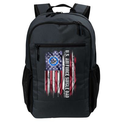 Vintage Usa American Flag Proud Air Force Veteran Single Dad Cool Gift Daily Commute Backpack