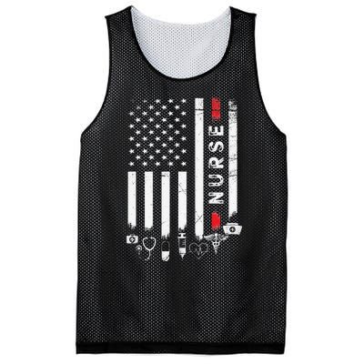 Vintage USA American Flag VA Nurse Patriotic Funny Nurse Day Mesh Reversible Basketball Jersey Tank