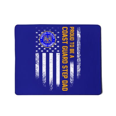 Vintage Usa American Flag Proud To Be A Coast Guard Step Dad Great Gift Mousepad