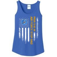 Vintage Usa American Flag Proud To Be An Air Force Step Dad Funny Gift Ladies Essential Tank