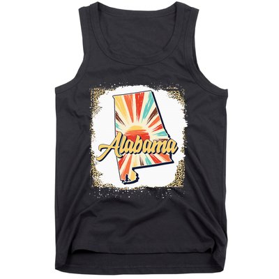 Vintage Usa Alabama State Map Flag Souvenir Tank Top