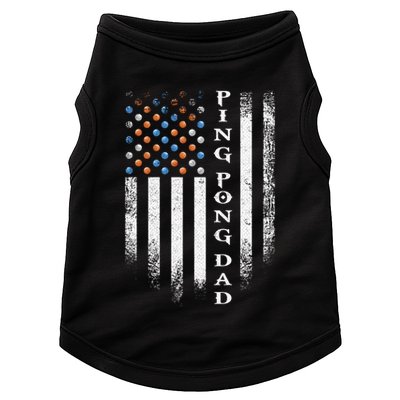 Vintage Usa American Flag Ping Pong Table Tennis Dad Funny Funny Gift Doggie Tank