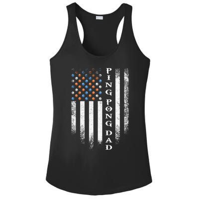 Vintage Usa American Flag Ping Pong Table Tennis Dad Funny Funny Gift Ladies PosiCharge Competitor Racerback Tank