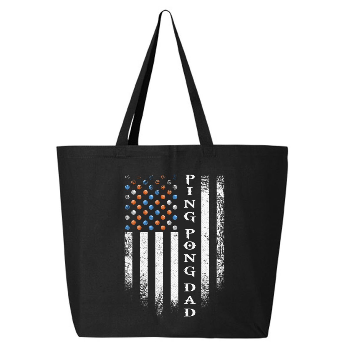 Vintage Usa American Flag Ping Pong Table Tennis Dad Funny Funny Gift 25L Jumbo Tote