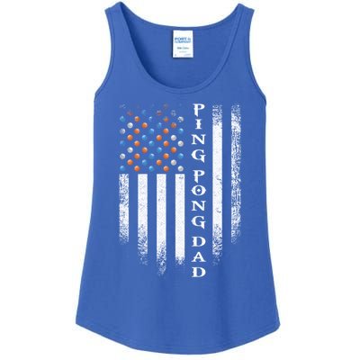 Vintage Usa American Flag Ping Pong Table Tennis Dad Funny Funny Gift Ladies Essential Tank