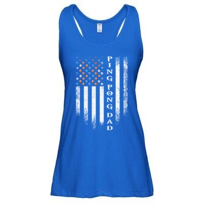 Vintage Usa American Flag Ping Pong Table Tennis Dad Funny Funny Gift Ladies Essential Flowy Tank