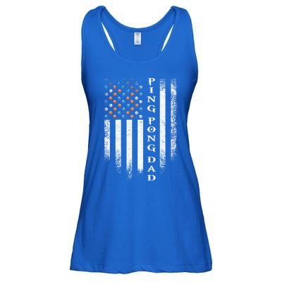 Vintage Usa American Flag Ping Pong Table Tennis Dad Funny Funny Gift Ladies Essential Flowy Tank