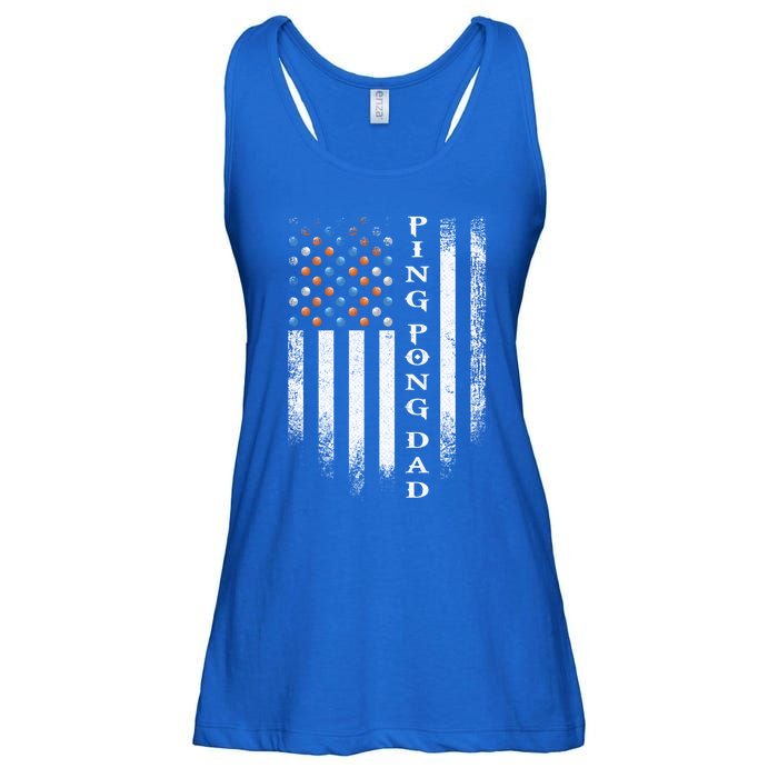 Vintage Usa American Flag Ping Pong Table Tennis Dad Funny Funny Gift Ladies Essential Flowy Tank