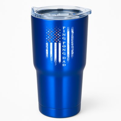 Vintage Usa American Flag Ping Pong Table Tennis Dad Funny Funny Gift Tumbler