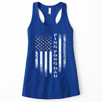 Vintage Usa American Flag Ping Pong Table Tennis Dad Funny Funny Gift Womens Tank Top