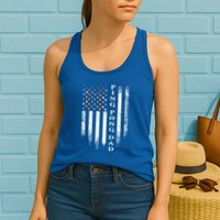 Vintage Usa American Flag Ping Pong Table Tennis Dad Funny Funny Gift Womens Tank Top