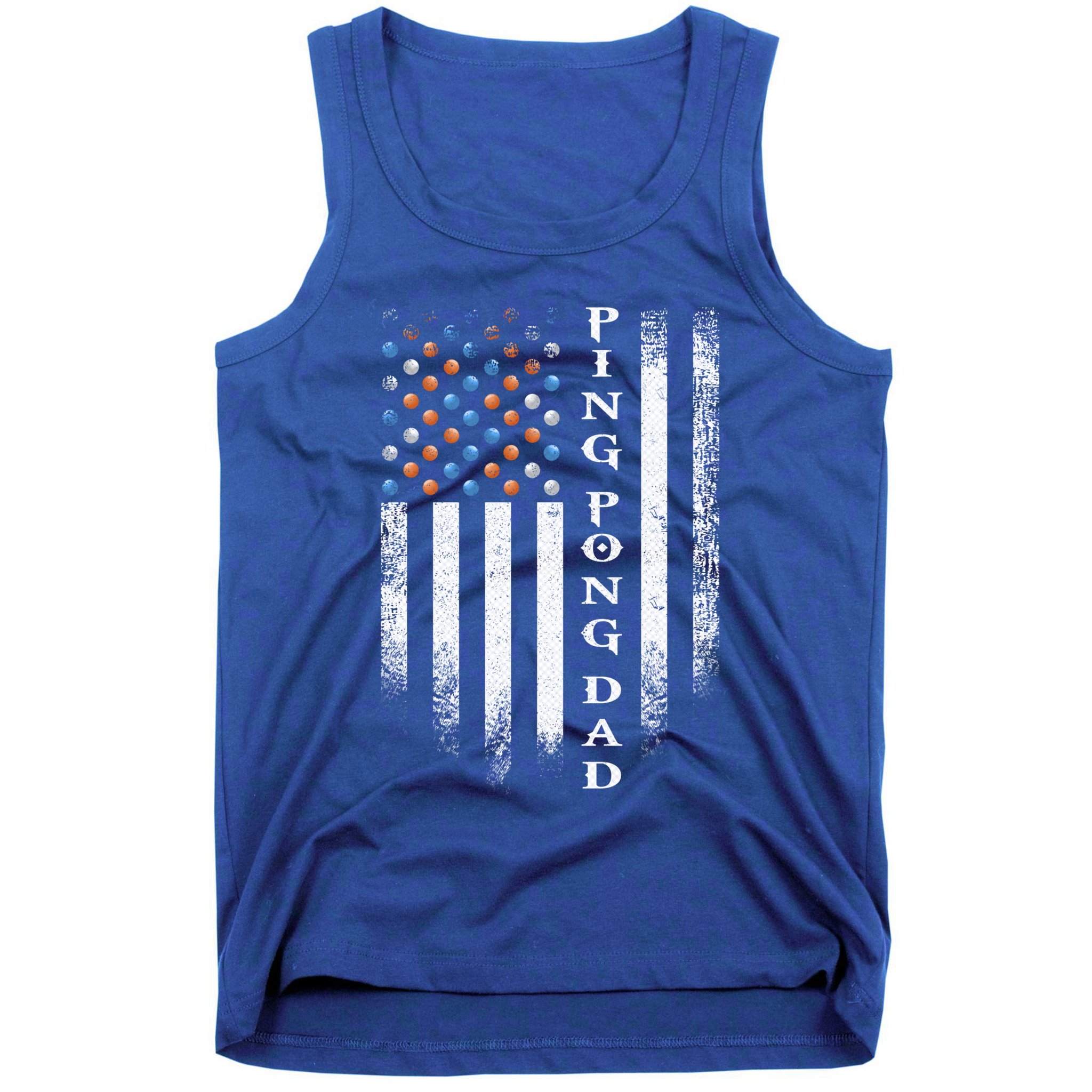 Vintage Usa American Flag Ping Pong Table Tennis Dad Funny Funny Gift Tank Top