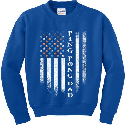 Vintage Usa American Flag Ping Pong Table Tennis Dad Funny Funny Gift Kids Sweatshirt
