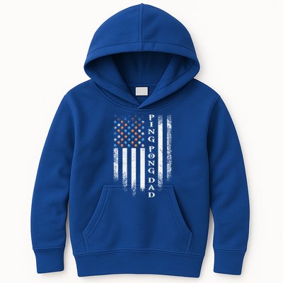 Vintage Usa American Flag Ping Pong Table Tennis Dad Funny Funny Gift Kids Hoodie