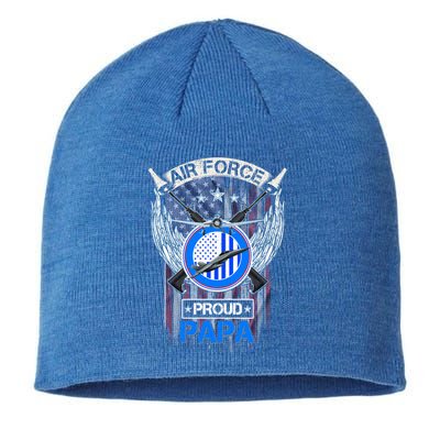Vintage Usa American Flag Us Air Force Proud Veteran Papa Gift Sustainable Beanie