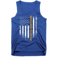 Vintage Usa American Flag Worlds Greatest Step Dad Funny Gift Tank Top