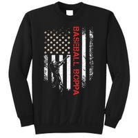 Vintage USA American Flag Proud Baseball Boppa Silhouette Sweatshirt