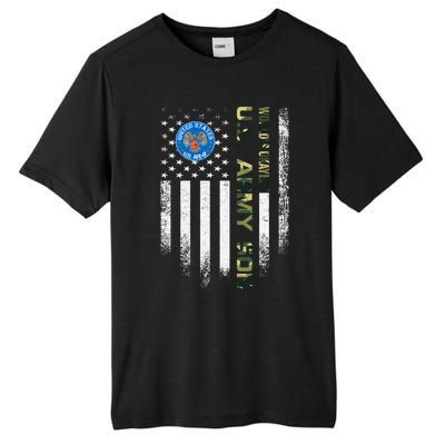 Vintage Usa American Flag Worlds Okayest Army Veteran Son Cute Gift Tall Fusion ChromaSoft Performance T-Shirt