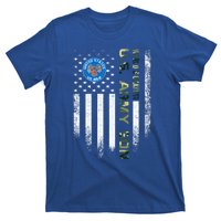 Vintage Usa American Flag Worlds Okayest Army Veteran Son Cute Gift T-Shirt