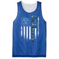 Vintage Usa American Flag Worlds Okayest Army Veteran Son Cute Gift Mesh Reversible Basketball Jersey Tank