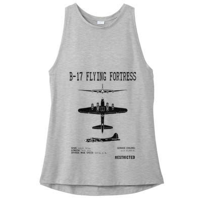 Vintage Usa Bgift17 Bomber Ww2 Warplane Bgift17 Flying Fortress Cool Gift Ladies PosiCharge Tri-Blend Wicking Tank
