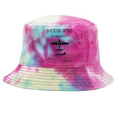 Vintage Usa Bgift17 Bomber Ww2 Warplane Bgift17 Flying Fortress Cool Gift Tie-Dyed Bucket Hat