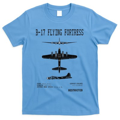 Vintage Usa Bgift17 Bomber Ww2 Warplane Bgift17 Flying Fortress Cool Gift T-Shirt
