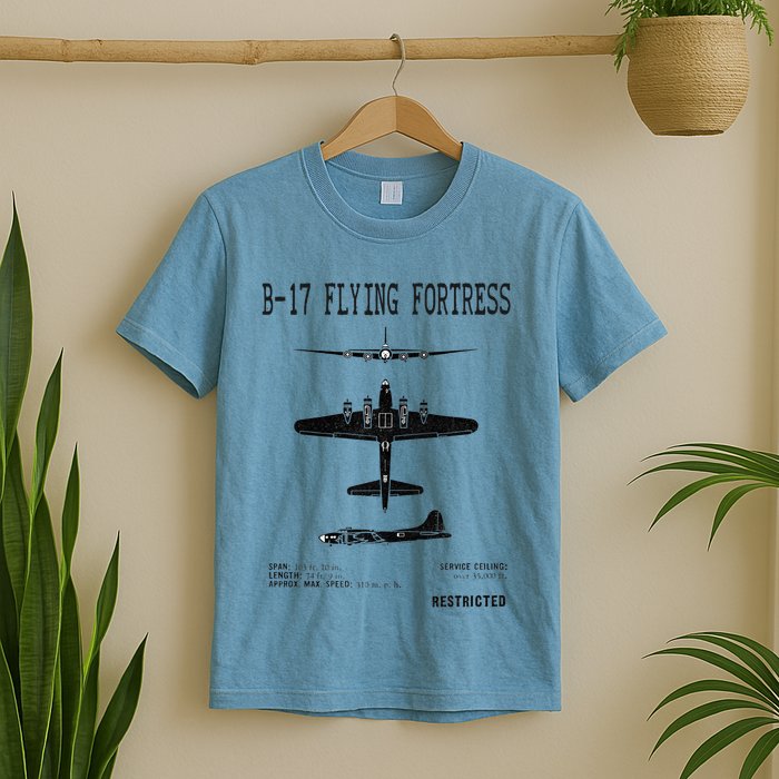 Vintage Usa Bgift17 Bomber Ww2 Warplane Bgift17 Flying Fortress Cool Gift T-Shirt