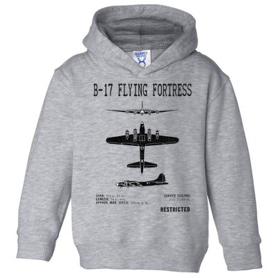 Vintage Usa Bgift17 Bomber Ww2 Warplane Bgift17 Flying Fortress Cool Gift Toddler Hoodie