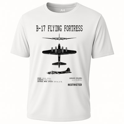 Vintage Usa Bgift17 Bomber Ww2 Warplane Bgift17 Flying Fortress Cool Gift Cooling Performance Crew T-Shirt