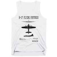 Vintage Usa Bgift17 Bomber Ww2 Warplane Bgift17 Flying Fortress Cool Gift Tank Top