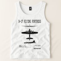 Vintage Usa Bgift17 Bomber Ww2 Warplane Bgift17 Flying Fortress Cool Gift Tank Top