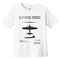 Vintage Usa Bgift17 Bomber Ww2 Warplane Bgift17 Flying Fortress Cool Gift Toddler T-Shirt