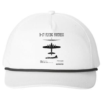 Vintage Usa Bgift17 Bomber Ww2 Warplane Bgift17 Flying Fortress Cool Gift Snapback Five-Panel Rope Hat