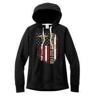 Vintage Usa Best Nurse Dad Ever American Flag Fath Women's Fleece Hoodie