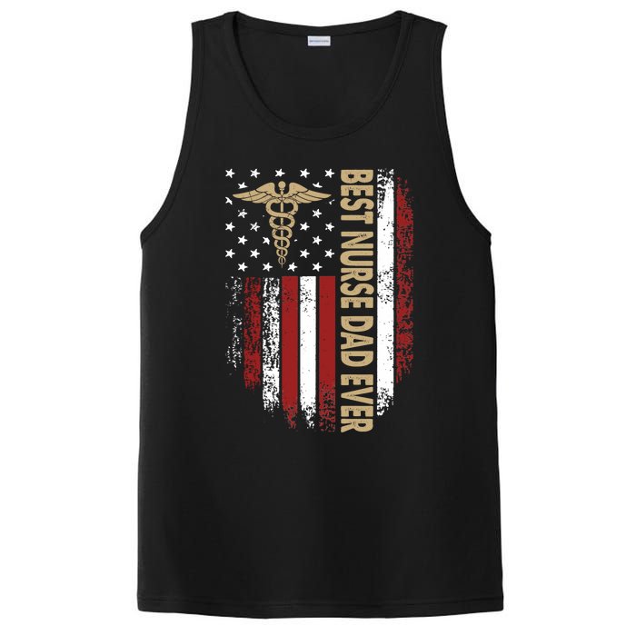 Vintage Usa Best Nurse Dad Ever American Flag Fath PosiCharge Competitor Tank