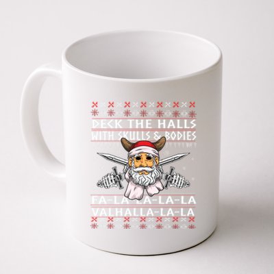 Viking Ugly Christmas Jumper Viking Deck Halls Gift Coffee Mug