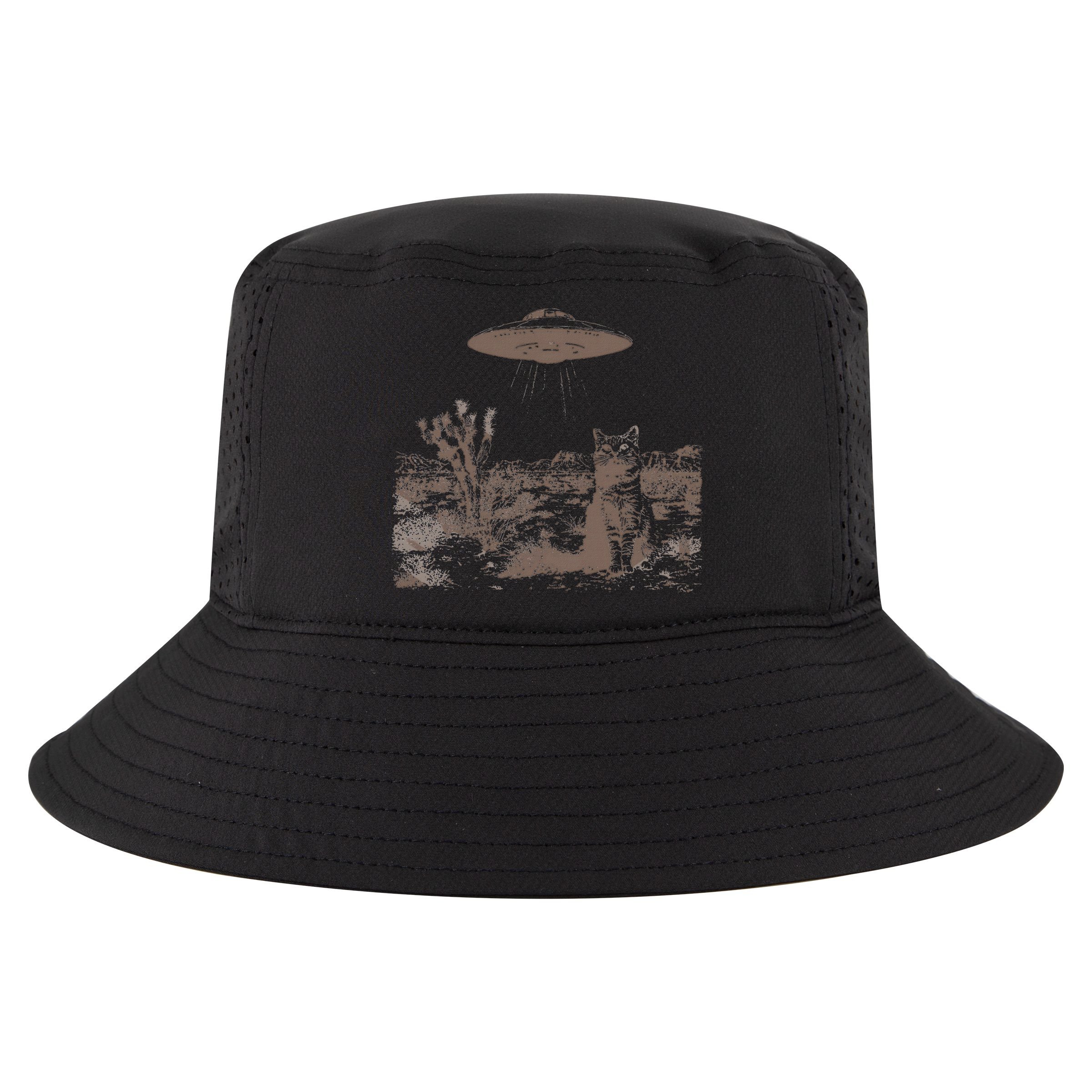 Vintage Ufo Cowboy Cats Western Cowboy Vintage 90s Cool Comfort Performance Bucket Hat