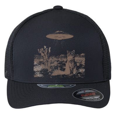 Vintage Ufo Cowboy Cats Western Cowboy Vintage 90s Flexfit Unipanel Trucker Cap
