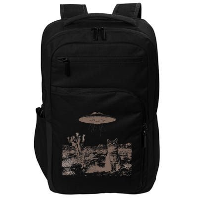 Vintage Ufo Cowboy Cats Western Cowboy Vintage 90s Impact Tech Backpack